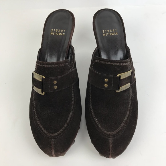 Stuart Weitzman Mules Clogs Round Toe - Picture 3 of 7